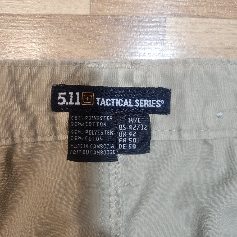 5.11 Tactical Cargo Pants Khaki Men’s 42x32 - Picture 7 of 10